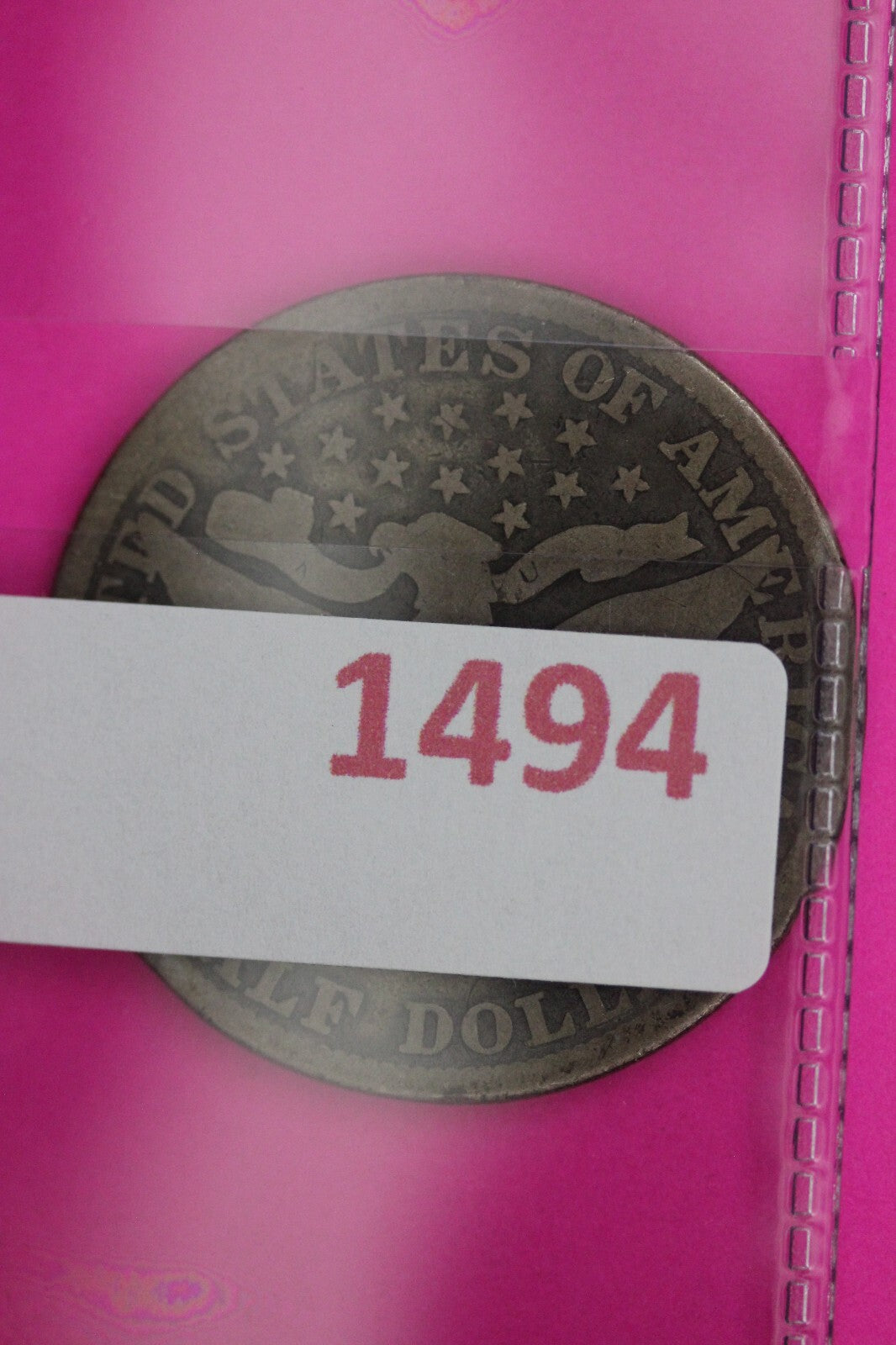 1892 P Barber Liberty Half Dollar Silver Coin Guaranteed Authentic Genuine 1494