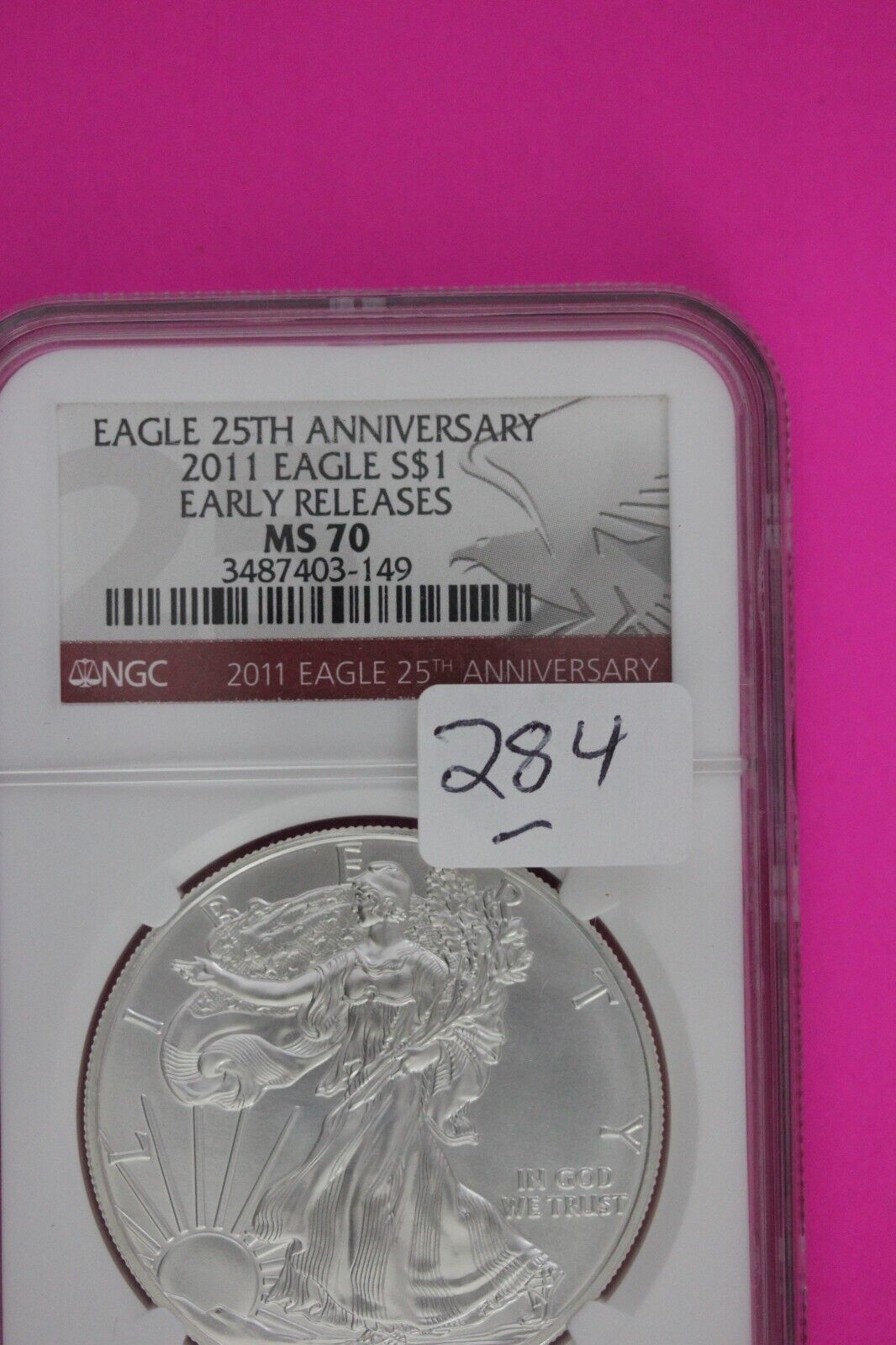 2011 MS 70 Silver American Eagle 25th Anniversary NGC Graded First Releases 284