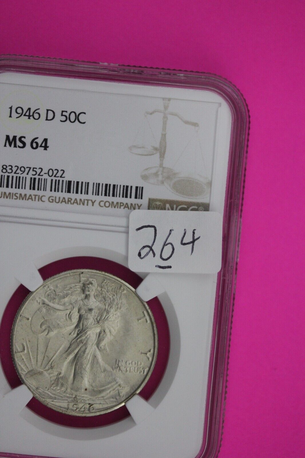 1946 D MS 64 Walking Liberty Half Dollar NGC Graded Certified Authentic 264