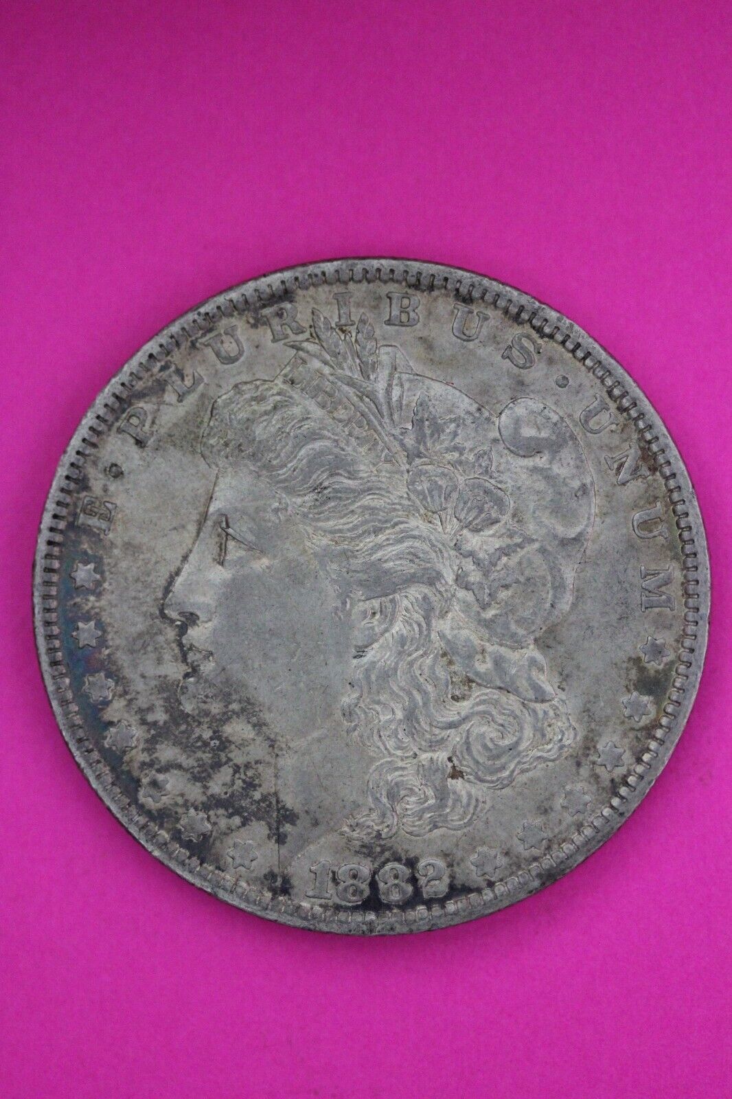 Rainbow Toned High Grade 1880 O Morgan Liberty Silver Dollar New Orleans 109