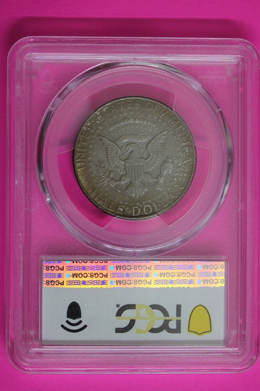 Toned Color 1964 P MS 65 John Kennedy Half Dollar PCGS Graded Trueview Slab 67