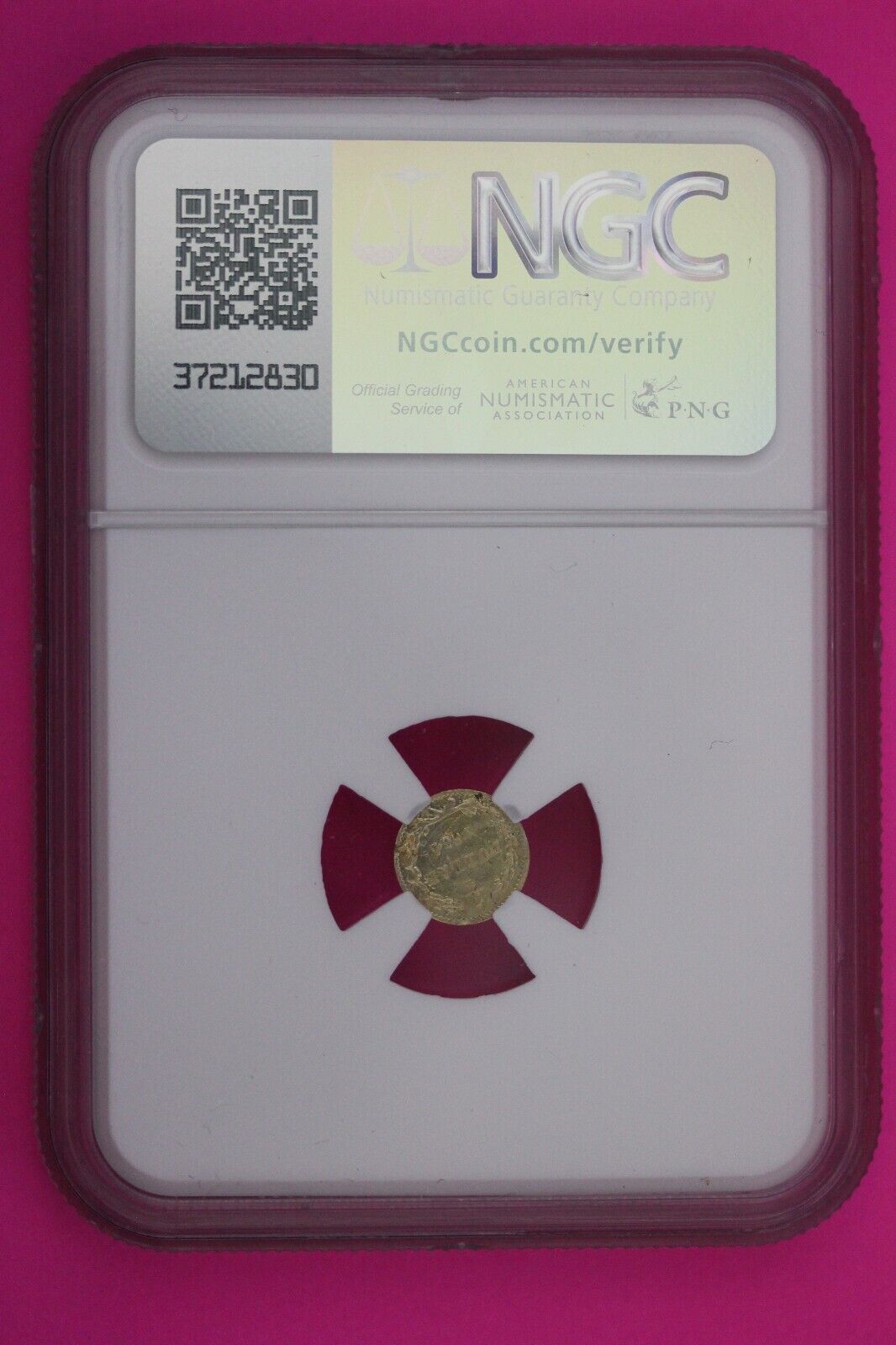 1869 California Gold Fractional Liberty Head UNC Details Cleaned BG-826 NGC 605