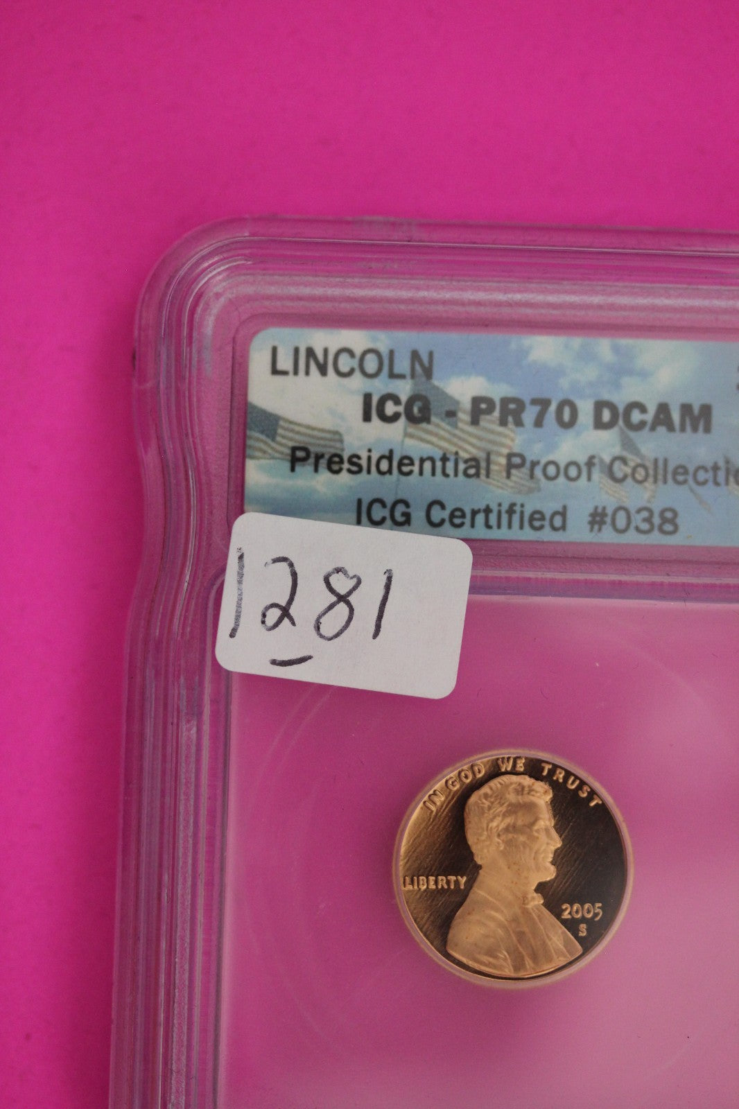 2005 S PR 70 Red Abraham Lincoln Memorial Cent DCAM ICG Certified Graded 1281