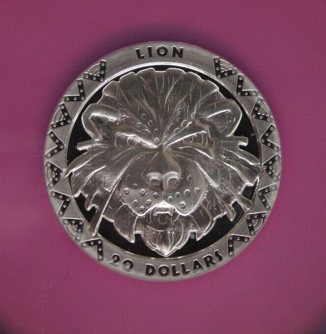 2019 PF 70 2 Ounces Silver Lion High Relief 20 DSierra Leone .999 Fine NGC 7049