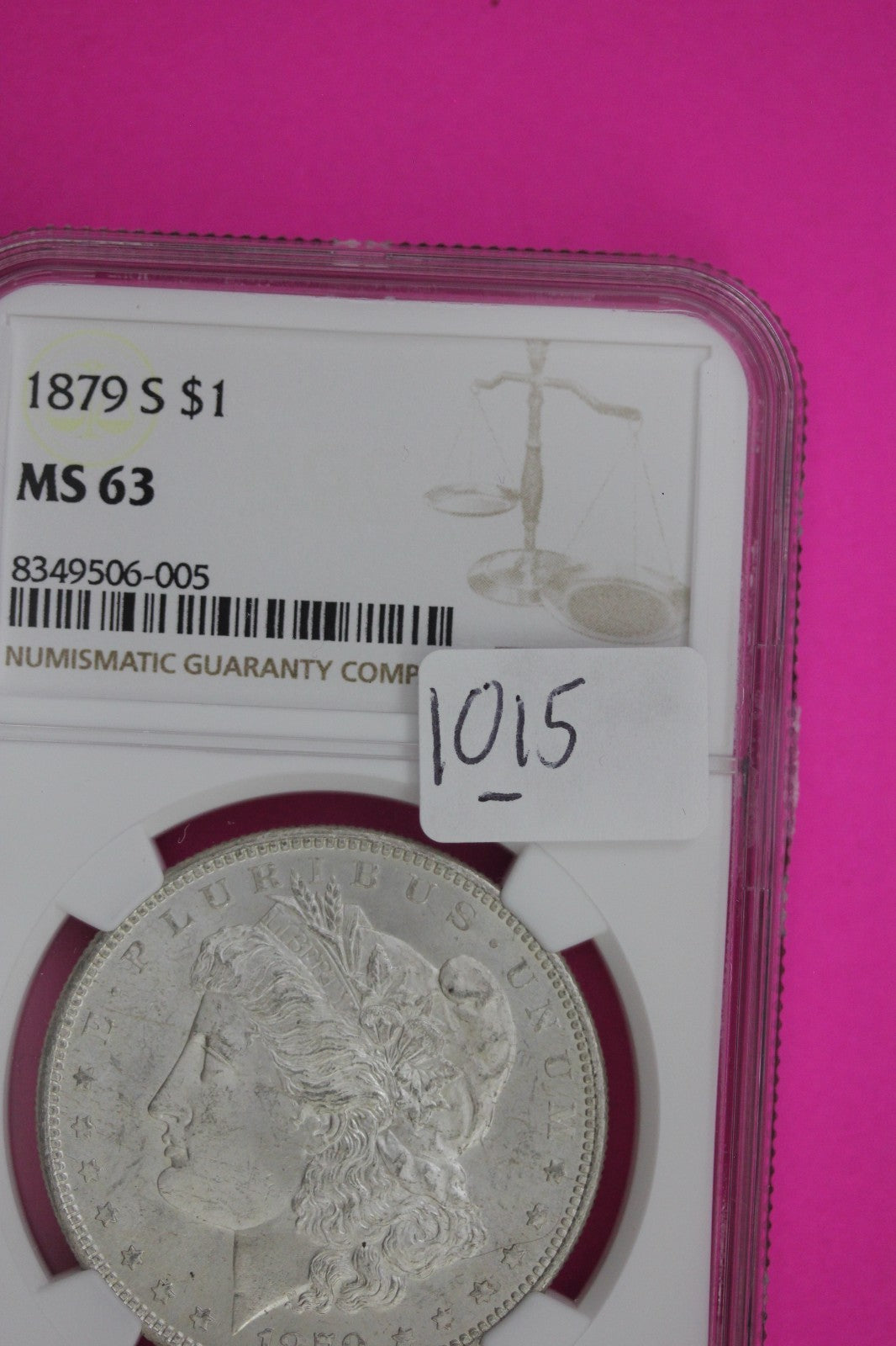 1879 S MS 63 Liberty Morgan Silver Dollar NGC Certified Graded Authentic 1015