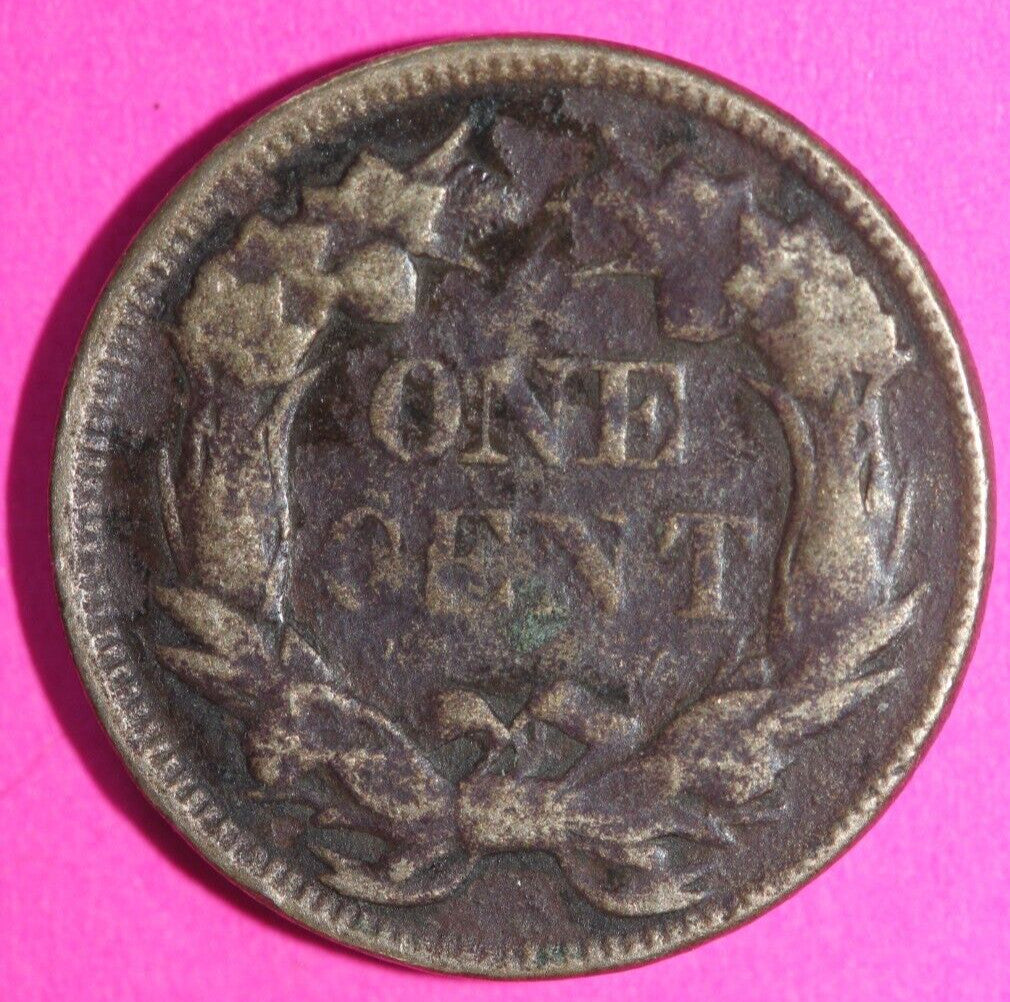 1857 Flying Eagle Cent Penny Exact Scarce Early Type Coin as Pictured 41