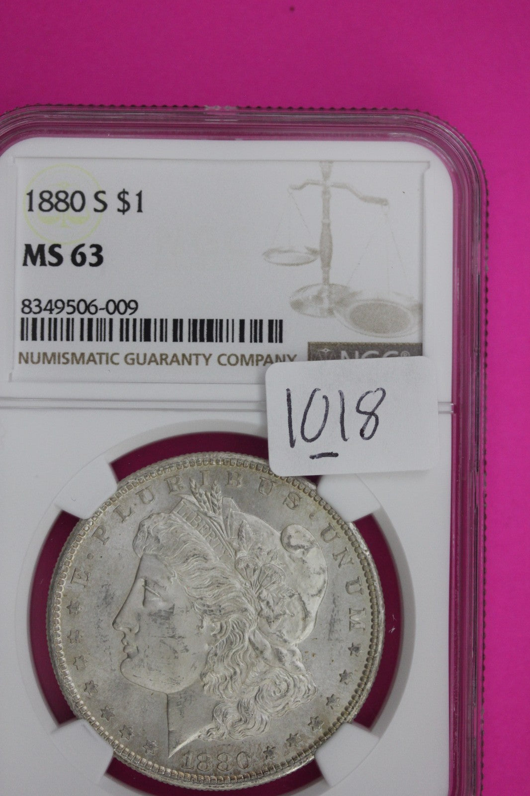 1880 S MS 63 Liberty Morgan Silver Dollar NGC Certified Graded Authentic 1018