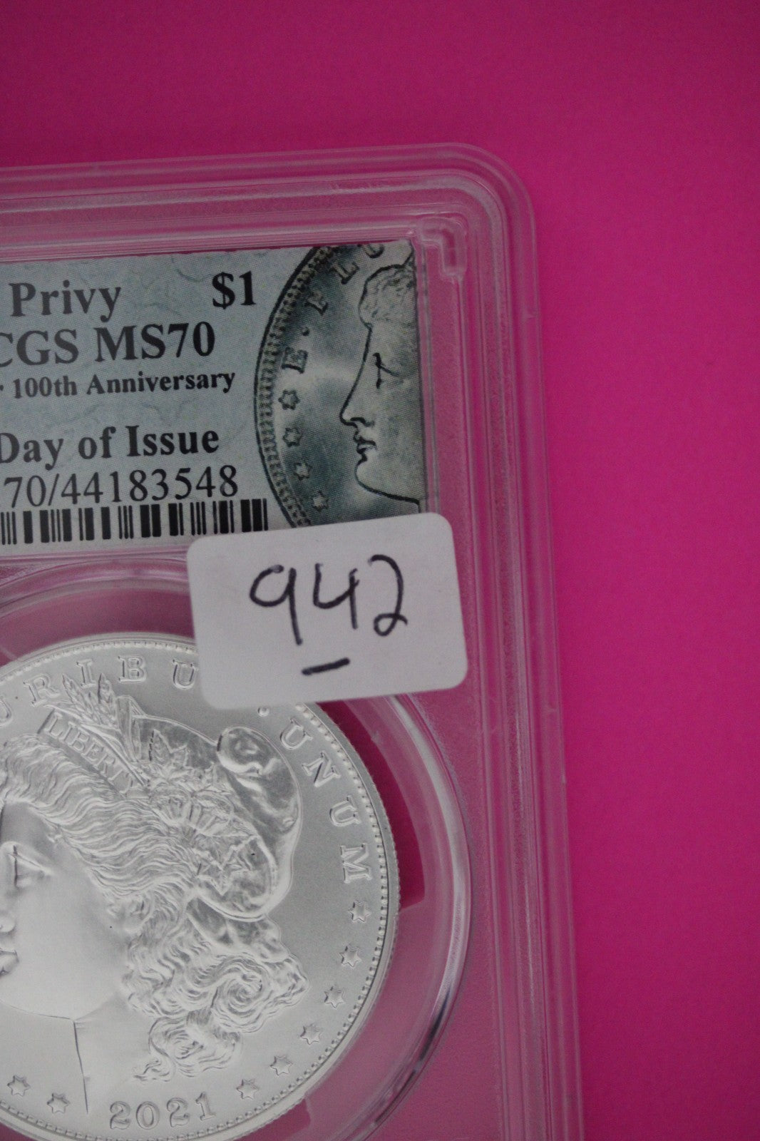 RARE 2021 O Privy MS 70 Morgan Silver Dollar 1rst Day Issue PCGS Graded 942