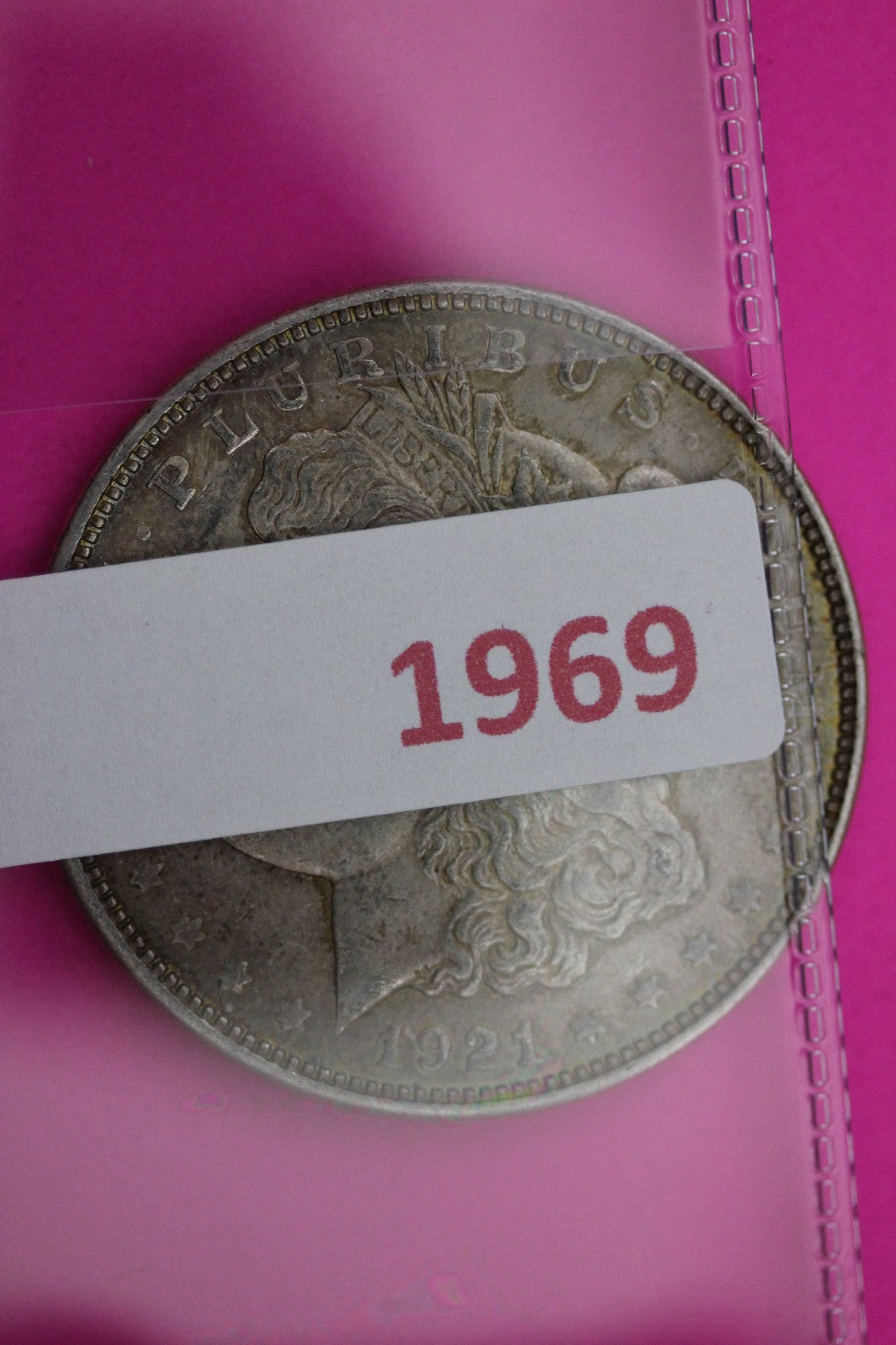 Toned 1921 D Morgan Silver Dollar Coin Guaranteed Authentic U.S.A. Seller 1969
