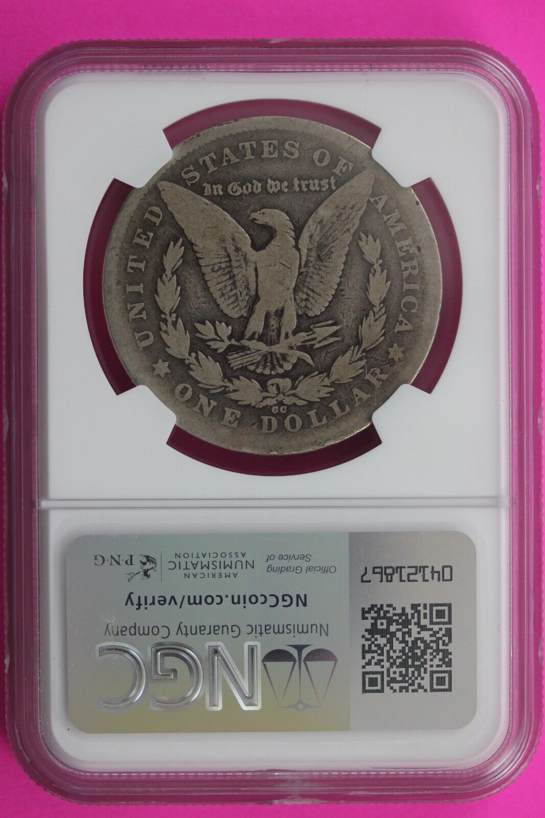 1878 CC G 4 Liberty Morgan Silver Dollar NGC Certified Graded Authentic Slab 696