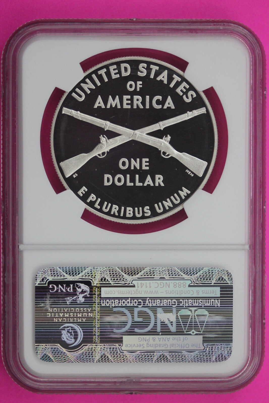 2012 W PF 69 Proof Infantry Commemorative Silver Dollar NGC Certified Slab 329