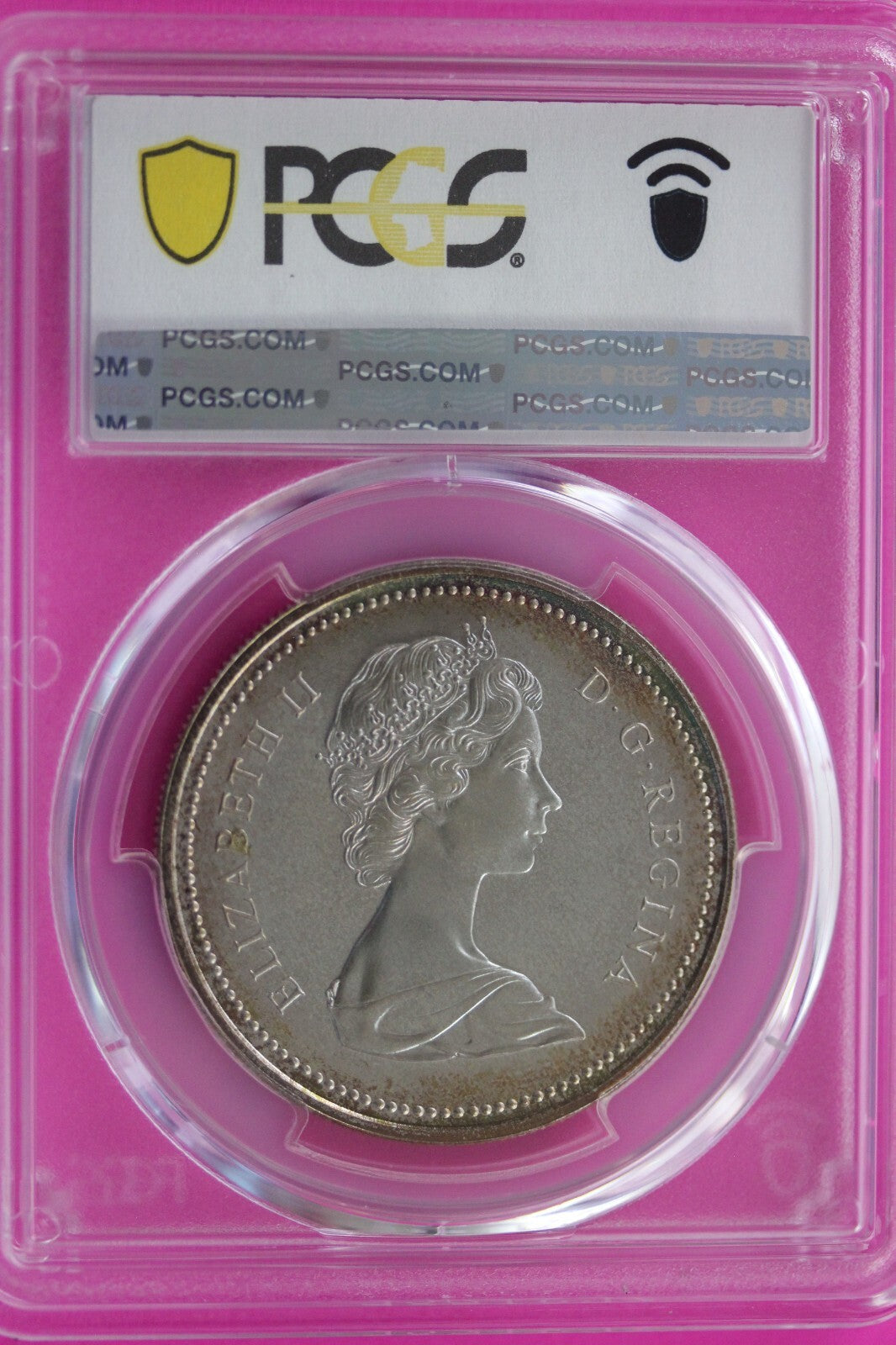 Toned 1973 SP 68 Canada Silver Dollar Royal Mounted Police PCGS Certified 124