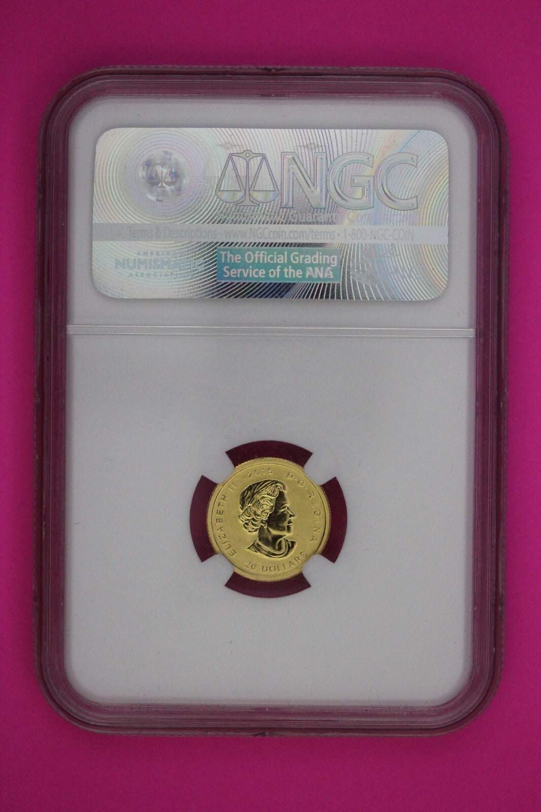 2015 1/10th Once .999 Fine Gold MS 69 Canada Howling Wolf Call Of Wild NGC 624