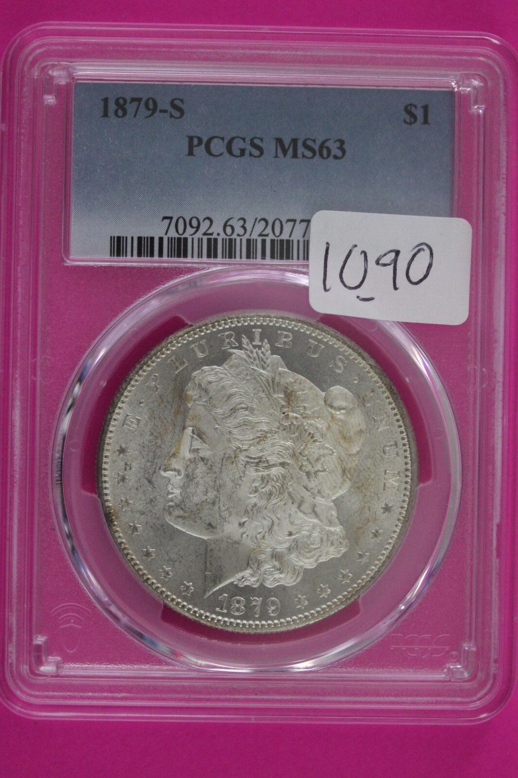 1879 S MS 63 Liberty Morgan Silver Dollar Coin PCGS Graded Certified Slab 1090
