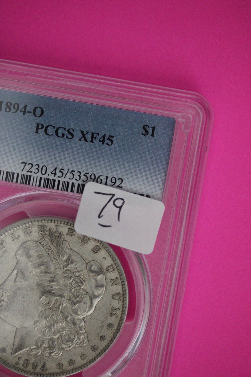 1894 O XF 45 Liberty Morgan Silver Dollar PCGS Graded Authentic Certified 79