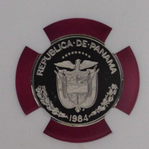 1984 Panama PF 69 Ultra Cameo Proof 1/10 Balboa NGC Certified Graded Slab 859