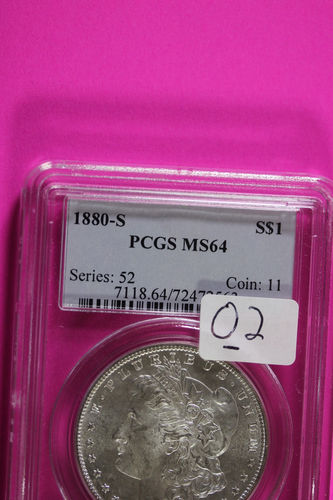 1880 S MS 64 Liberty Morgan Silver Dollar PCGS Graded Authentic Certified 02