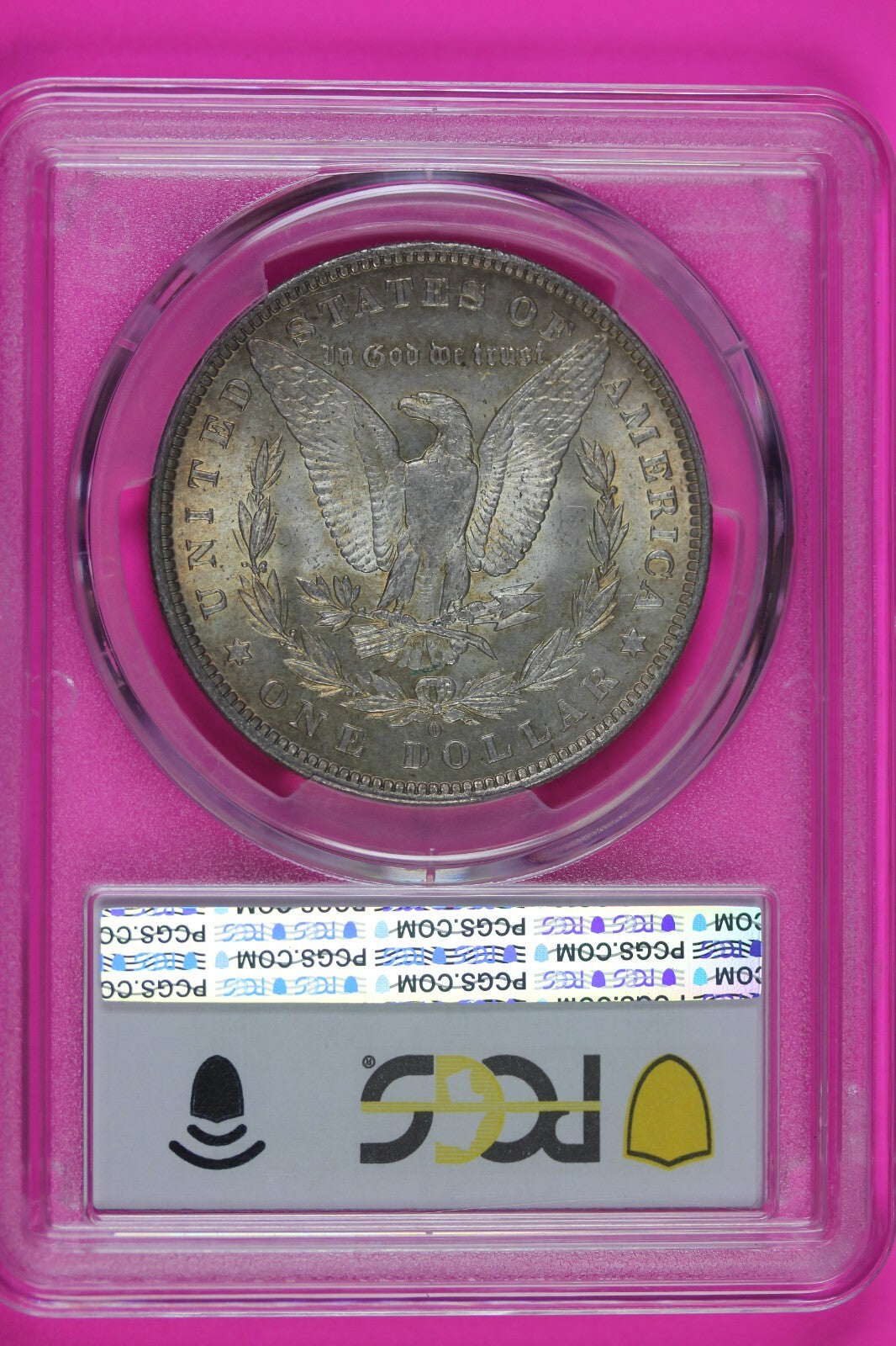 Toned 1884 O MS 63 Morgan Liberty Silver Dollar PCGS Certified Graded Slab 988