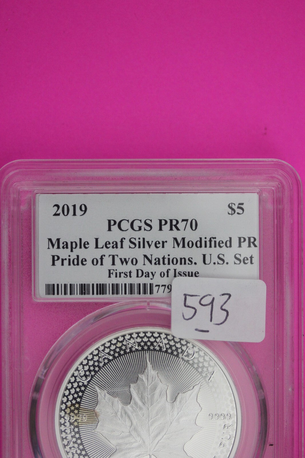 2019 PR 70 Pride Of 2 Nations Canada Maple Leaf Modified First Release PCGS 593