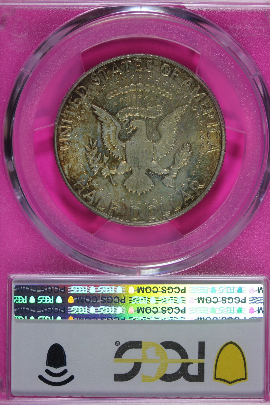 Toned 1968 D Silver MS 64 John F Kennedy Silver Half Dollar PCGS Graded Slab 150