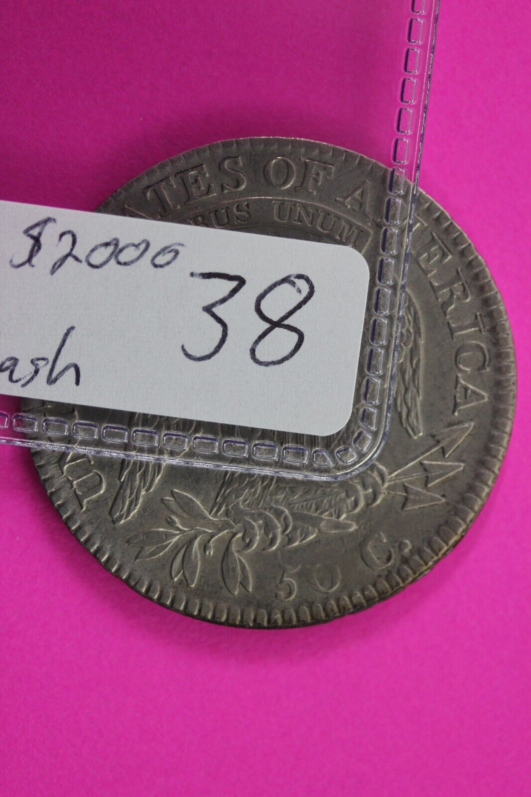 Hi Grade 1813 Capped Bust Half Dollar Heavy Clashing O-102 R4 Very Rare Coin 38