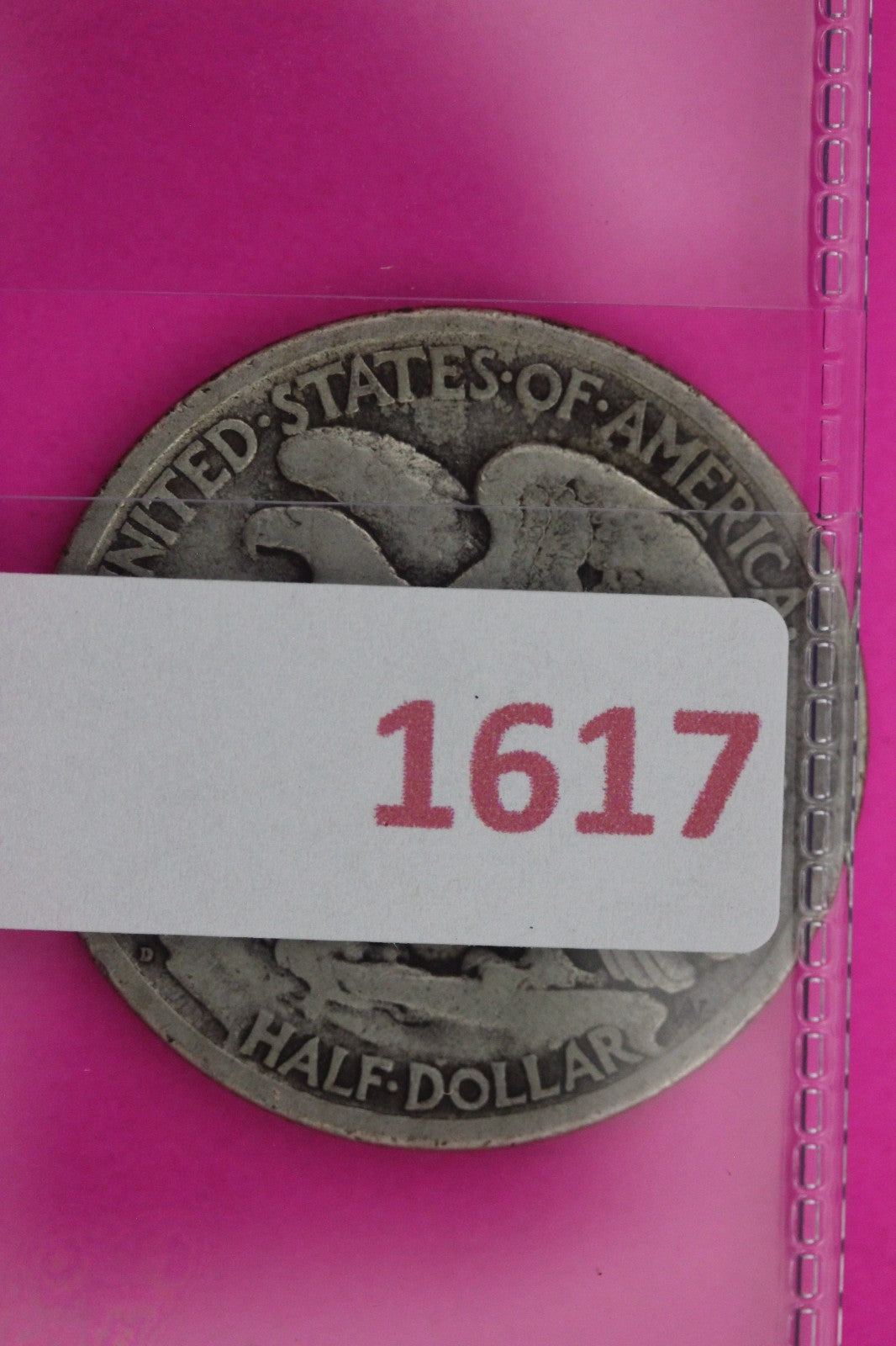 1917 D Reverse Walking Liberty Silver Half Dollar Guaranteed Authentic Coin 1617