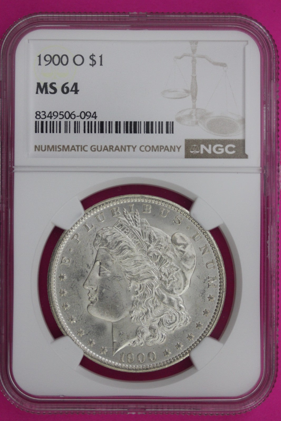 1900 O MS 64 Liberty Morgan Silver Dollar NGC Certified Graded Authentic 268