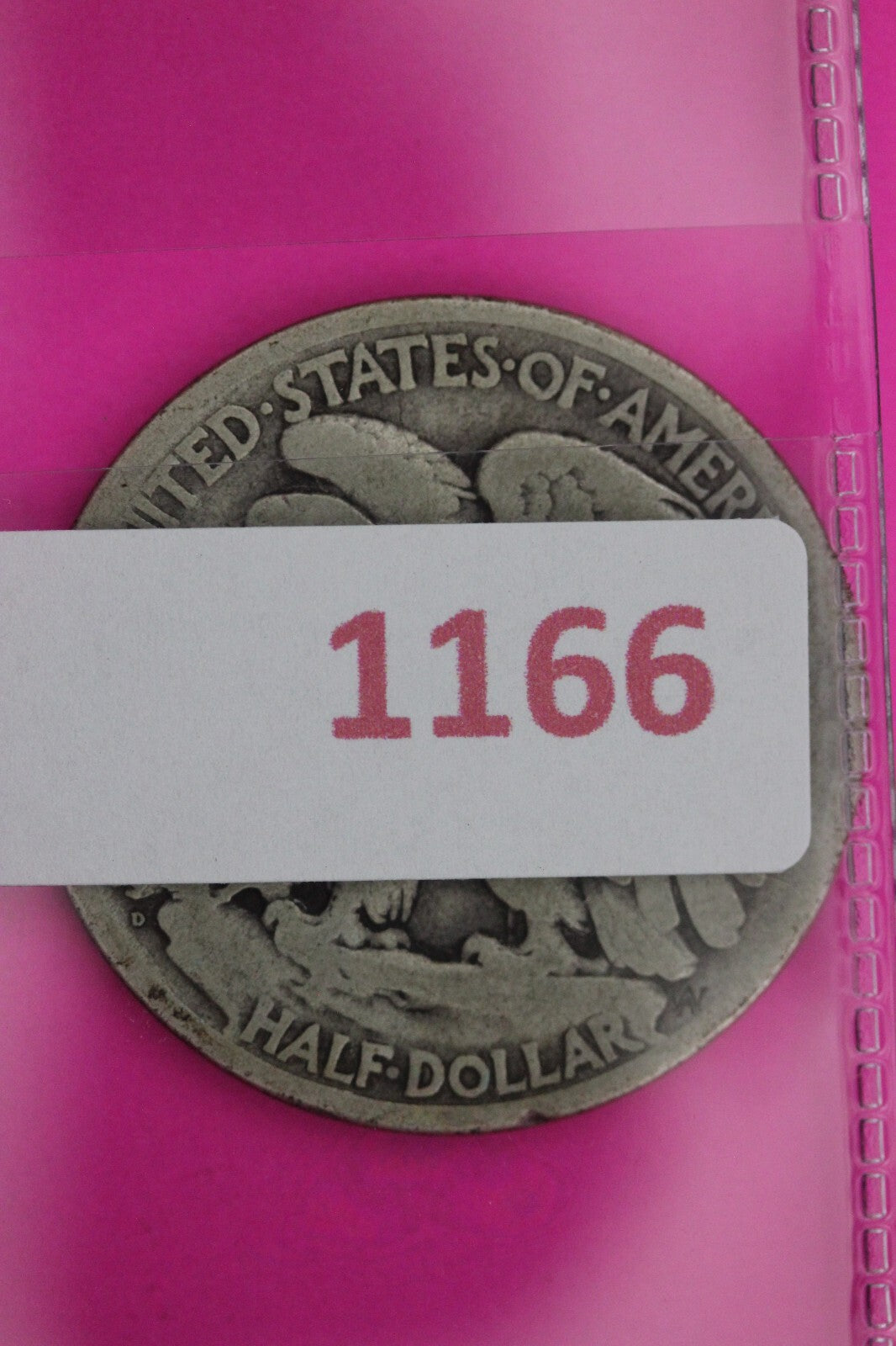 1919 D Walking Liberty Silver Half Dollar Guaranteed Authentic Genuine Coin 1166