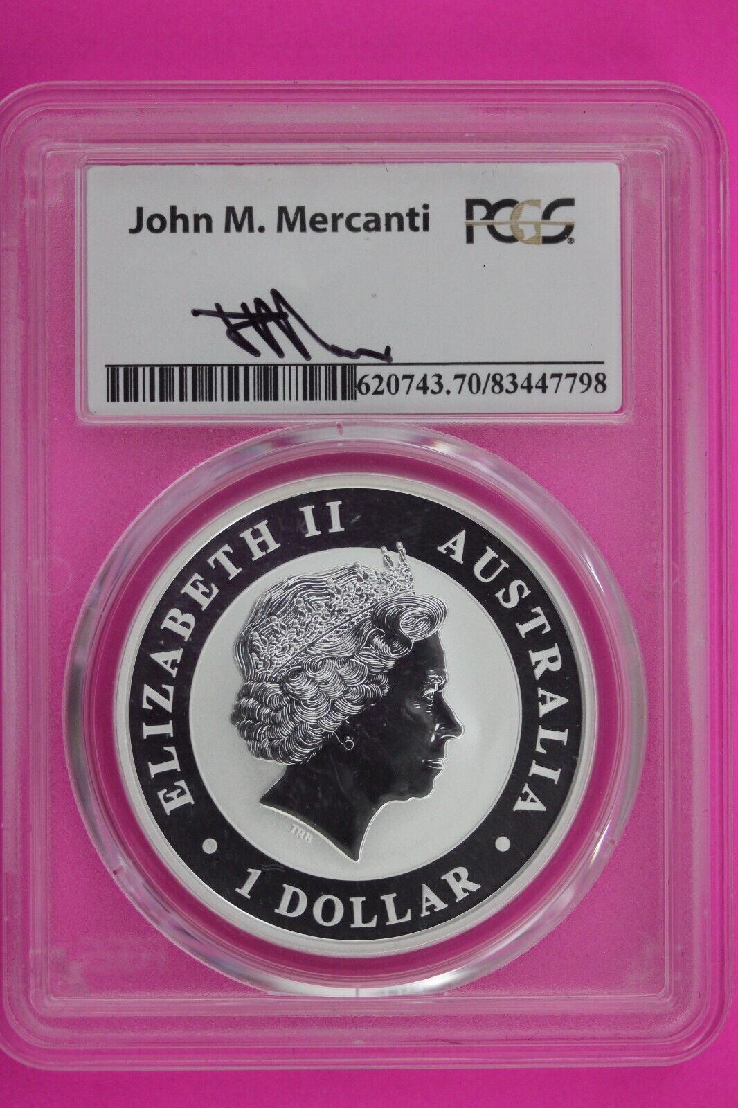 2017 P MS 70 Australia Wedge Tailed Eagle John Mercanti Signature $1 PCGS 584