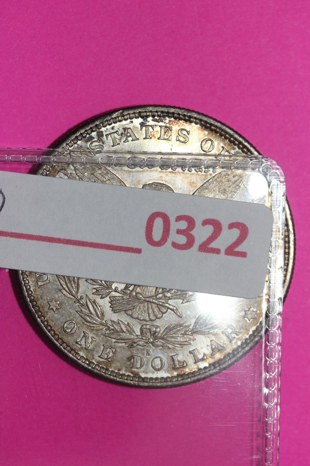 High Grade Toned 1880 S Morgan Silver Dollar Coin Guaranteed Authentic 0322N