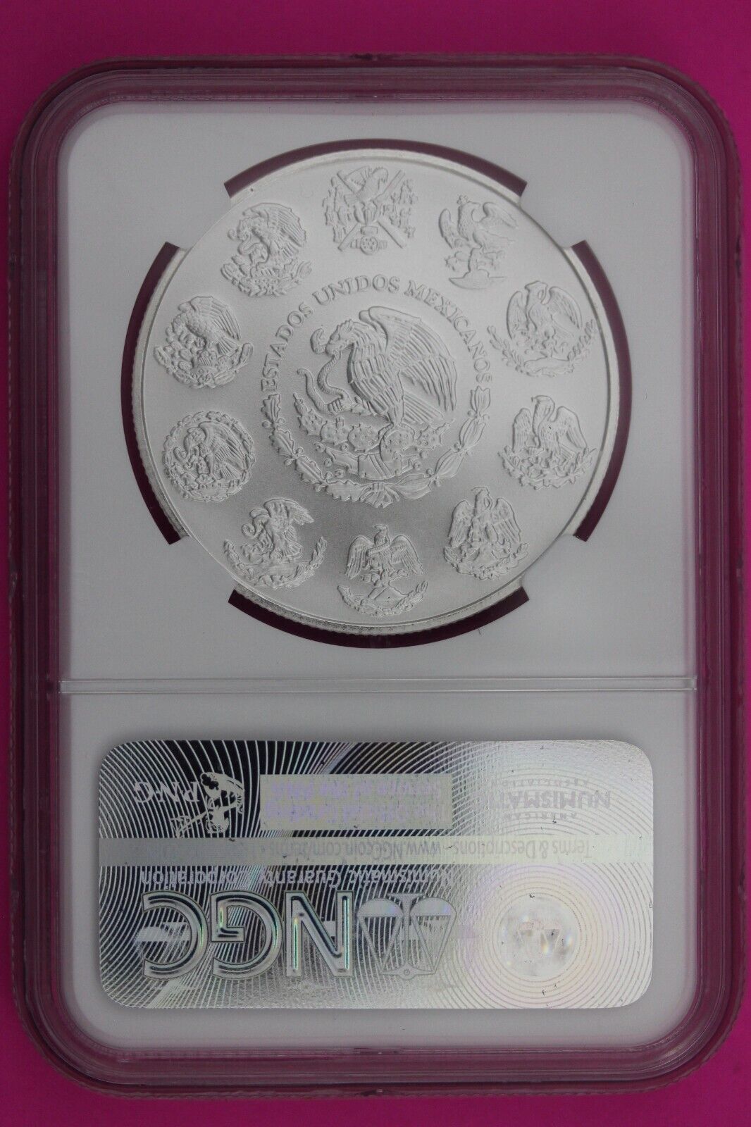 2016 MS 69 Mexico Libertad 1 Onza 1 OZ .999 Silver NGC Certified Graded Slab 596