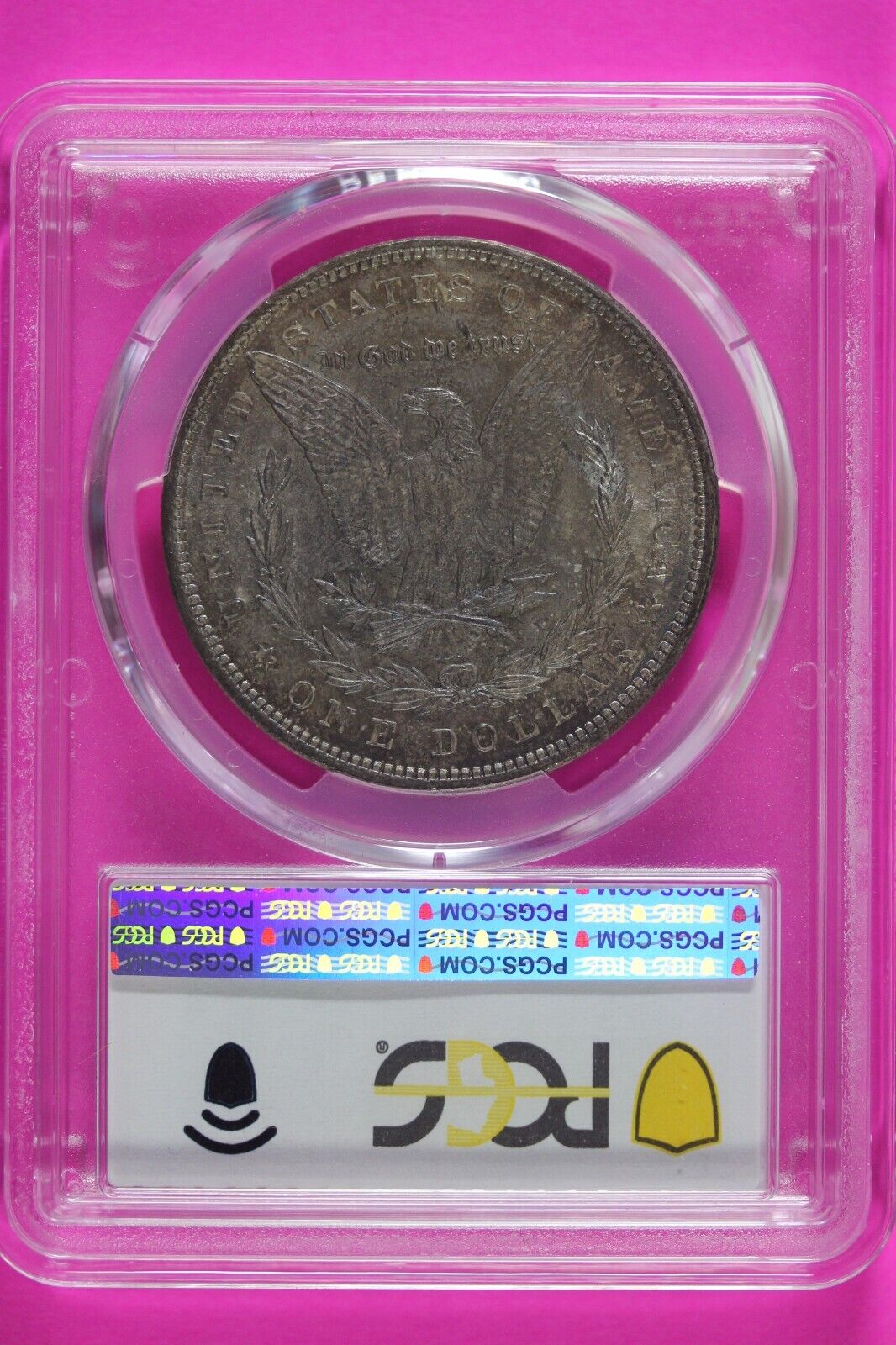 Toned 1890 P MS 62 Liberty Morgan Silver Dollar PCGS Certified Graded Slab 911