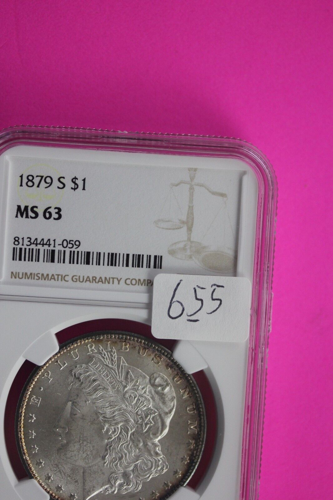 1879 S MS 63 Liberty Morgan Silver Dollar NGC Certified Slab Free Shipping 655