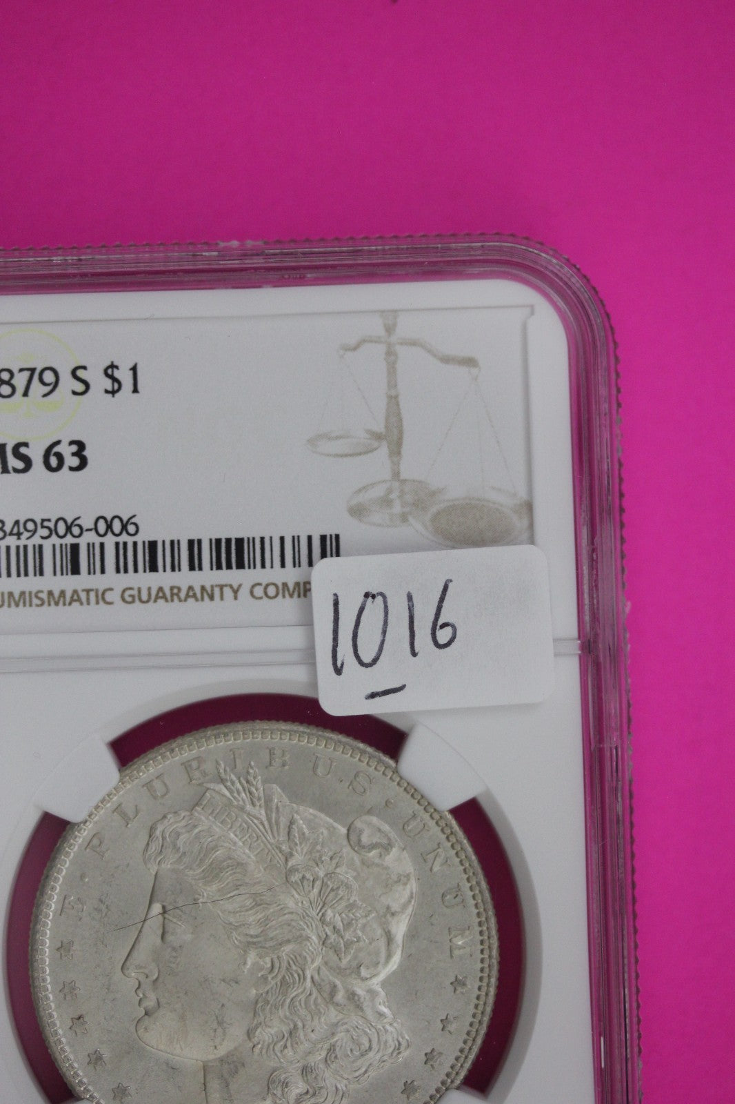 1879 S MS 63 Liberty Morgan Silver Dollar NGC Certified Graded Authentic 1016