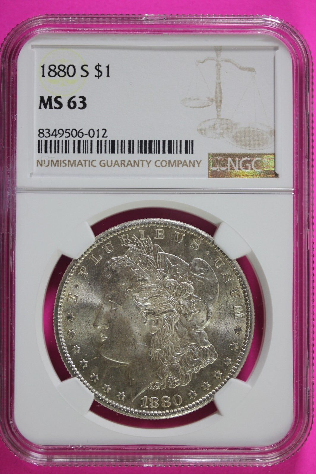 1880 S MS 63 Liberty Morgan Silver Dollar NGC Certified Graded Authentic 676