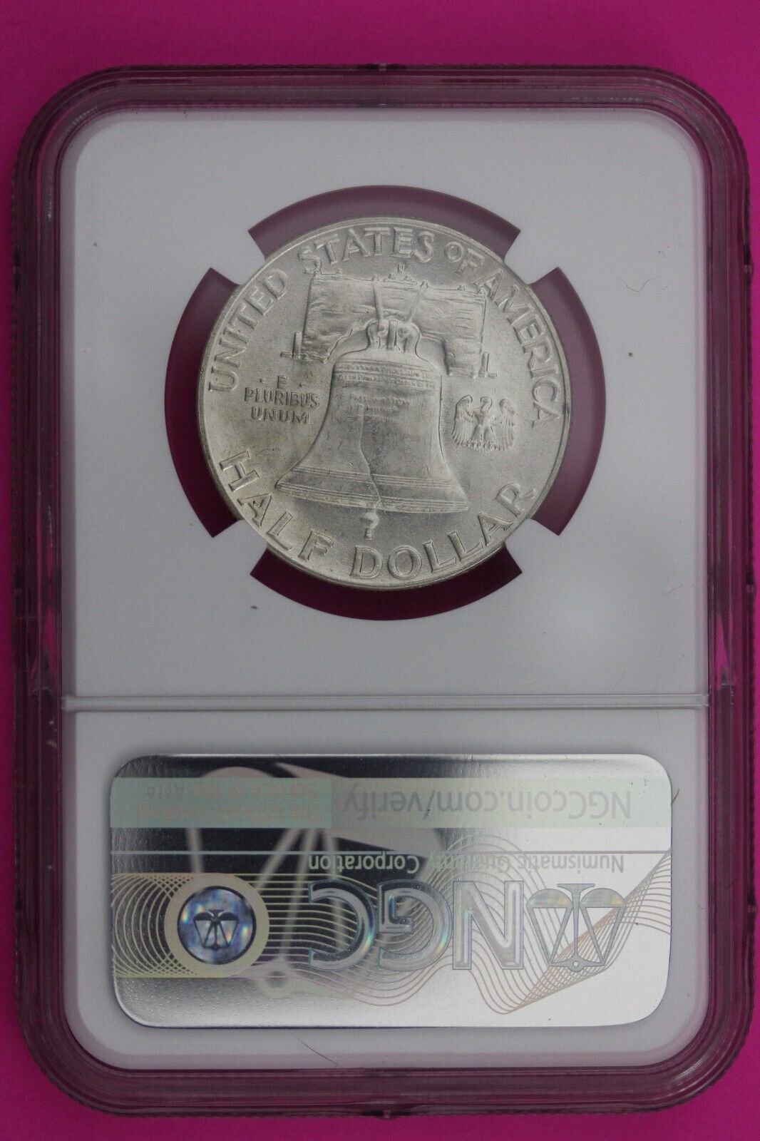 1949 DMS 63 FBL Ben Franklin Half Dollar NGC Graded Slab Full Bell Line 486