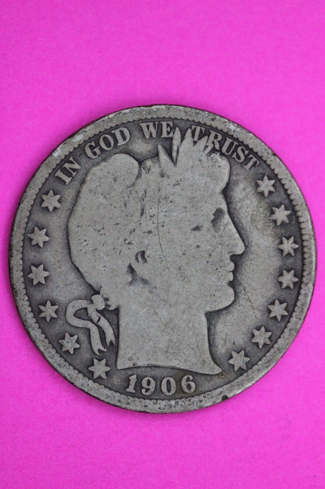 1906 P Barber Liberty Half Dollar Silver Coin You Get The Coin In Pics TOM 36