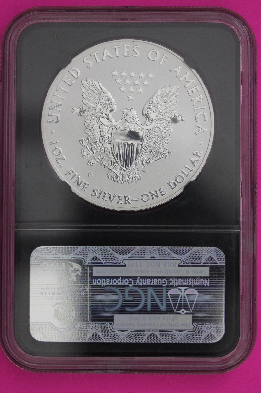 2012 S PR 69 Reverse Proof Silver Eagle NGC Graded Certified Authentic Slab 519