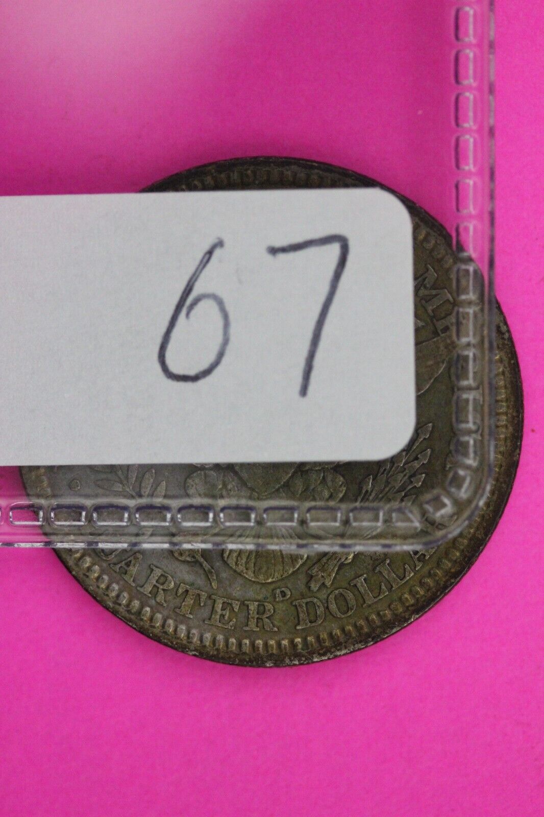 1907 D Barber Liberty Silver Quarter Scarce Semi Key Date Denver Mint 67