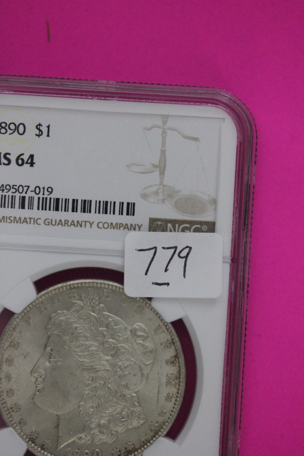 1890 P MS 64 Liberty Morgan Silver Dollar NGC Certified Graded Authentic 779