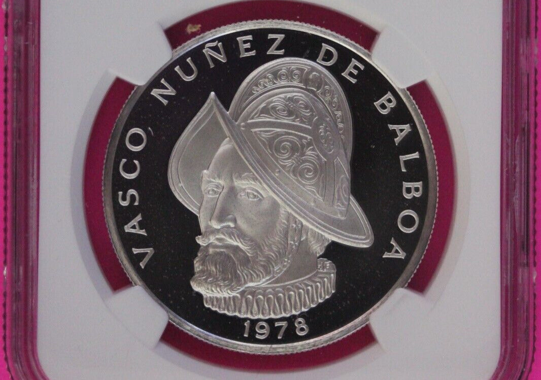 1978 Panama PF 67 Ultra Cameo Proof Silver Balboa NGC Certified Graded Slab 1003