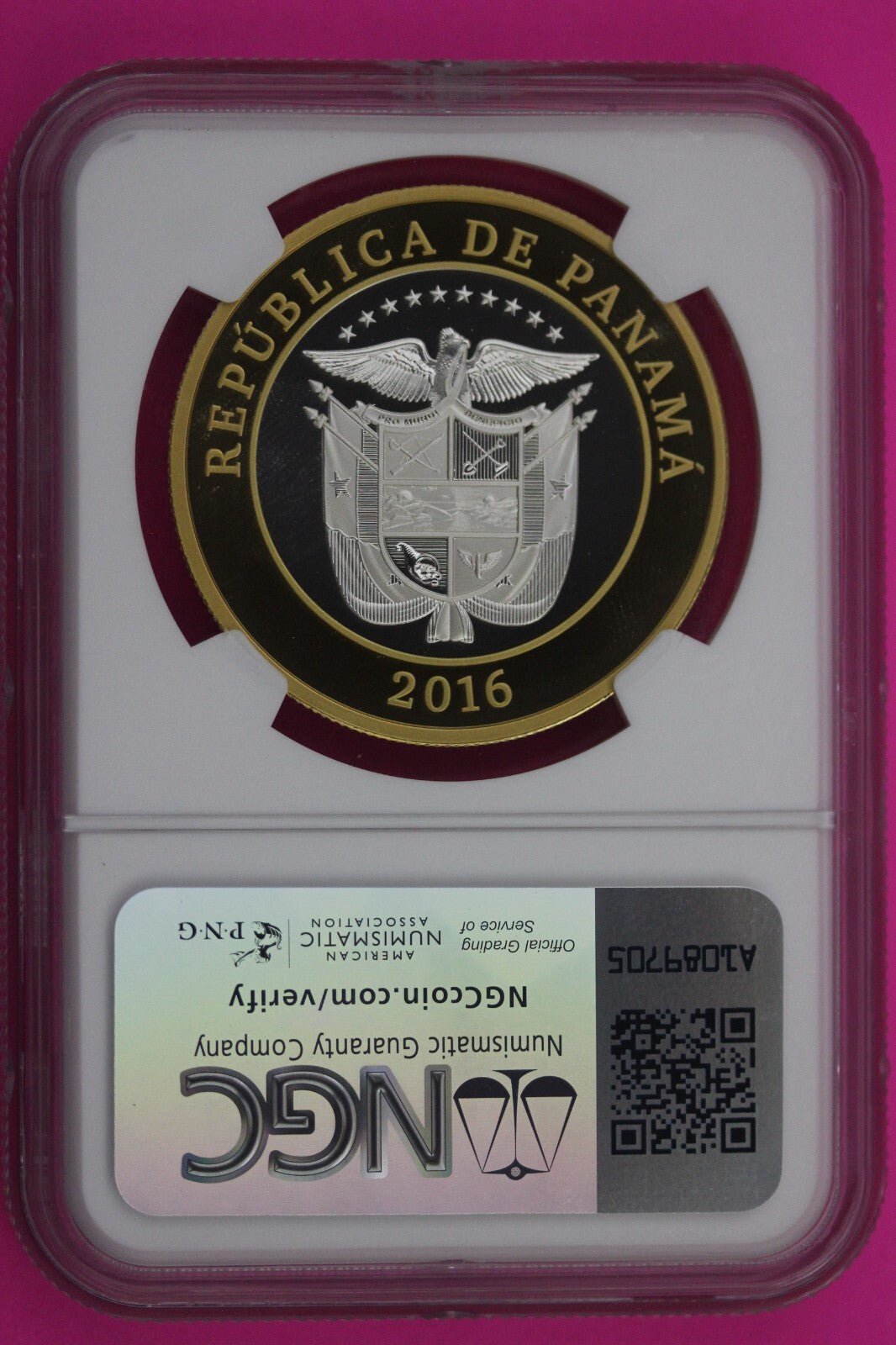 Top Pop 2016 PF 70 Gilt Panama 20 Balboas Canal Construction Anniversary NGC 200