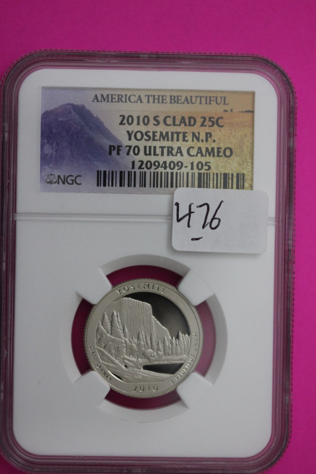 2010 S PF 70 Clad Quarter Yosemite Park ATB NGC Graded Certified Slab 476