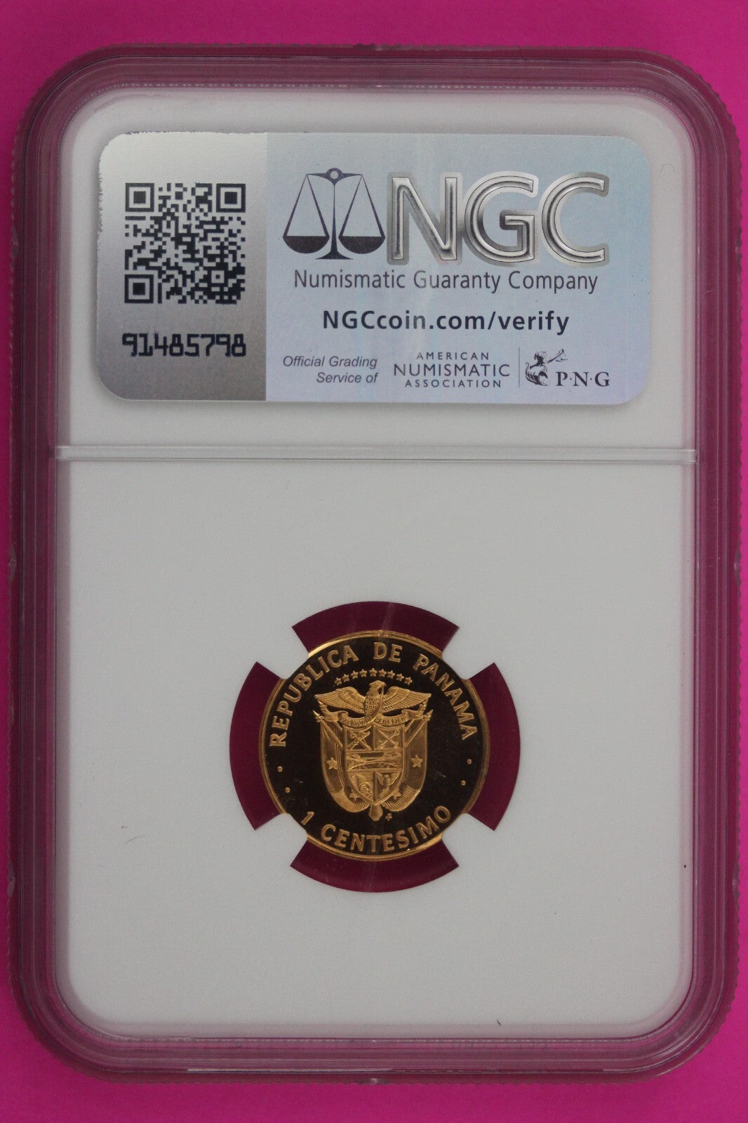 1977 Panama PF 68 Red Ultra Cameo Proof 1 Centesimo Coin NGC Pop 8,4 Finer 581