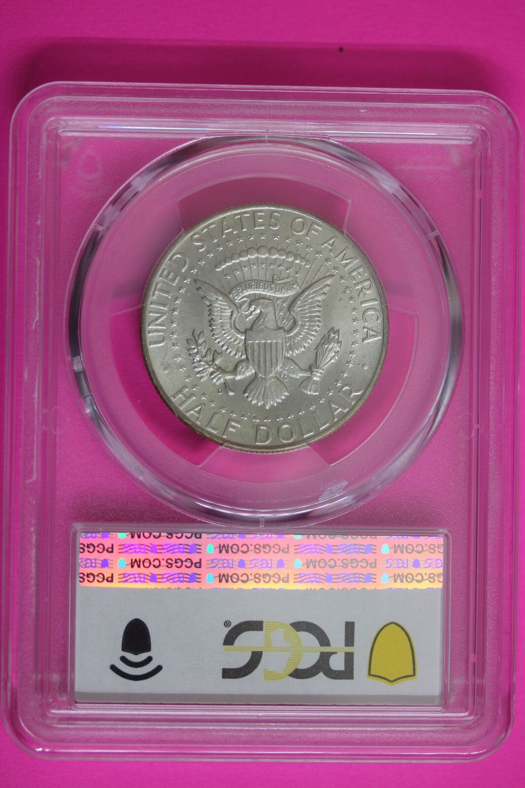 Toned Color 1964 D MS 65 John Kennedy Half Dollar PCGS Graded Authentic Slab 915