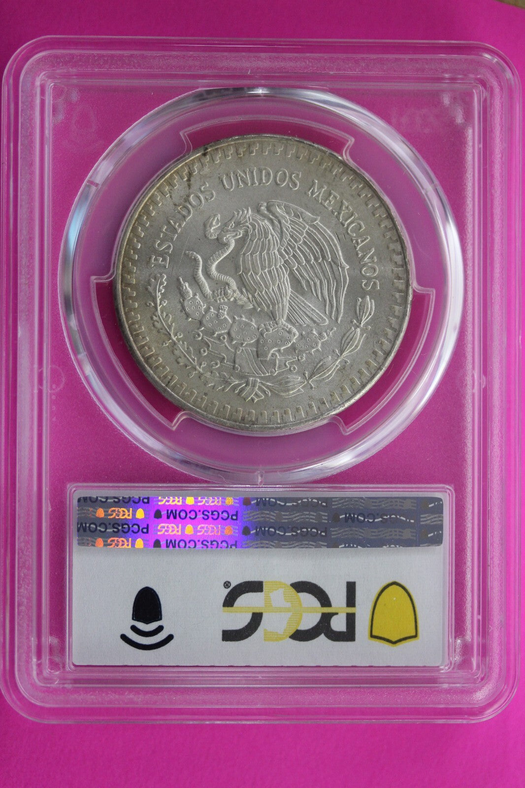 End Of Roll Toned 1983 MS 67 Libertad Mexico 1 OZ Silver Coin PCGS Certified 232