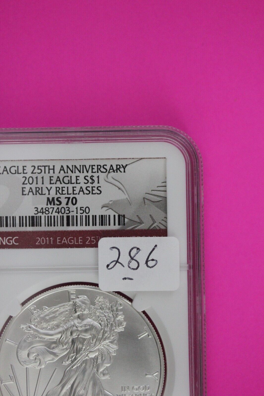 2011 MS 70 Silver American Eagle 25th Anniversary NGC Graded First Releases 286