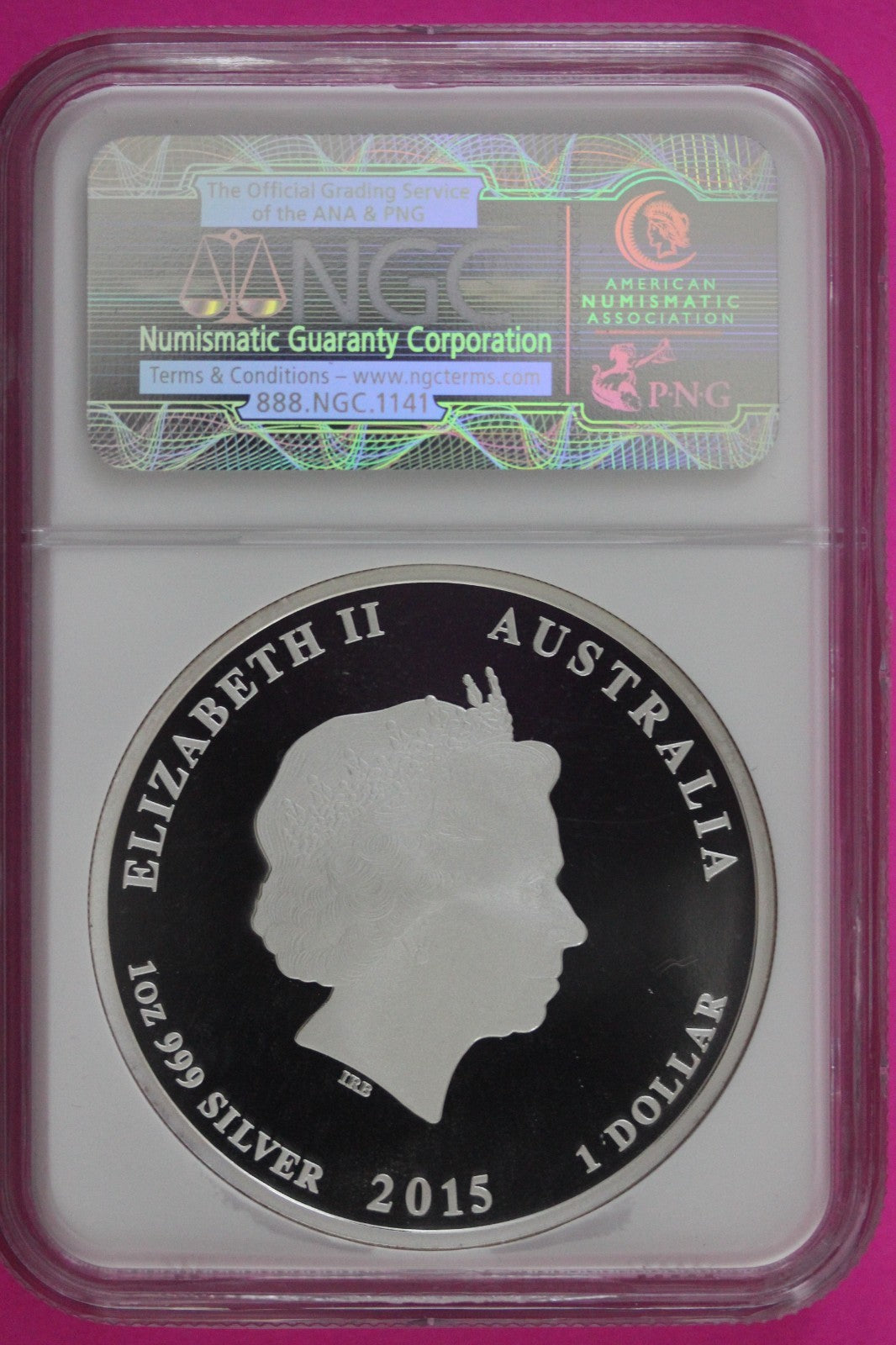 2015 P PF 70 Australia Year Of The Goat $1 Silver Coin NGC Certified Slab 952