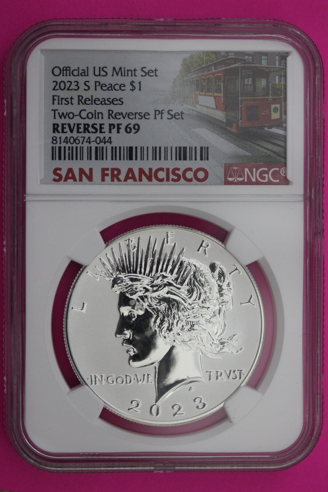 2023 S PF 69 Reverse Proof Liberty Peace Silver Dollar NGC From 2 Coin Set 340