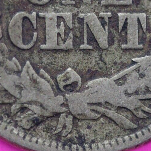 1863 Copper Nickel Indian Head Cent Penny Early Type Coin Exact Coin Pictured 65